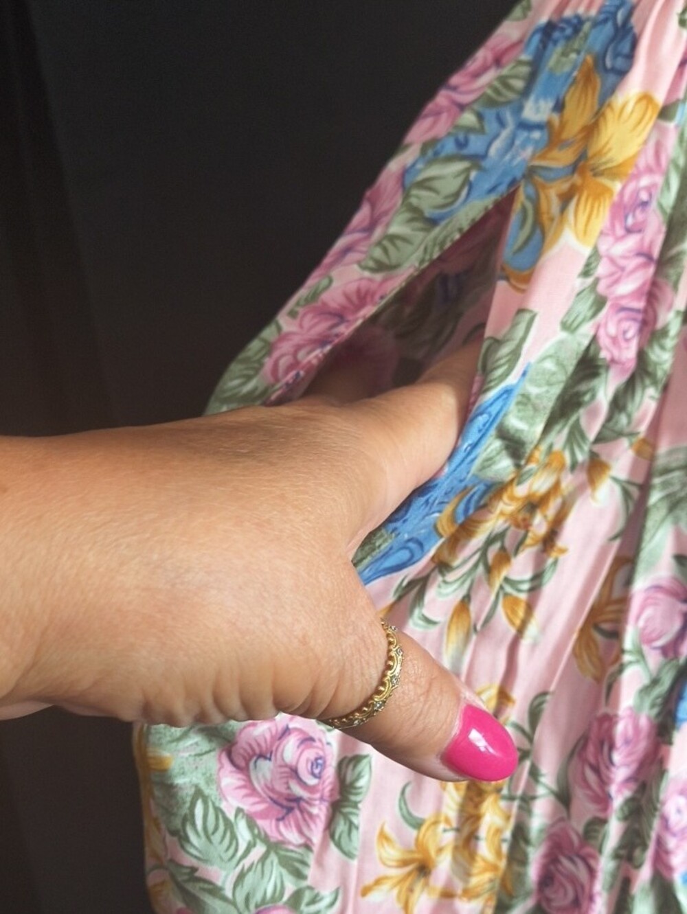 Erika Pink Floral Sleeveless Midi Dress #0027 - Picture 7 of 15
